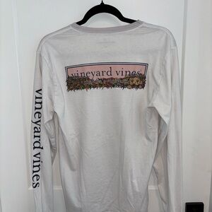 Vineyard Vines White Graphic Long Sleeve Tee